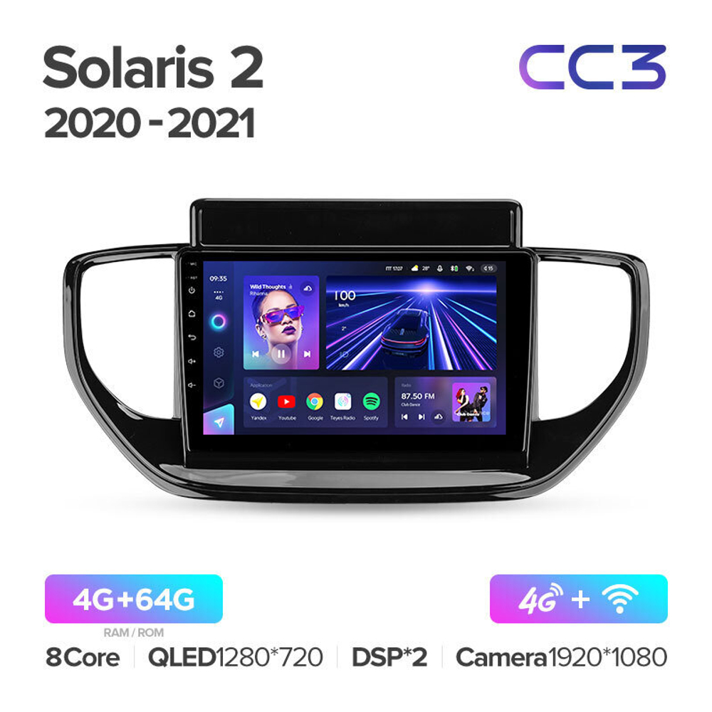 Teyes CC3 9" для Hyundai Solaris 2020-2021