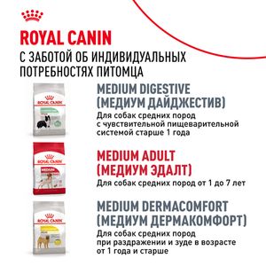 Сухой корм Royal Canin Medium Adult 7+ для взрослых собак средних размеров от 7 лет и старше
