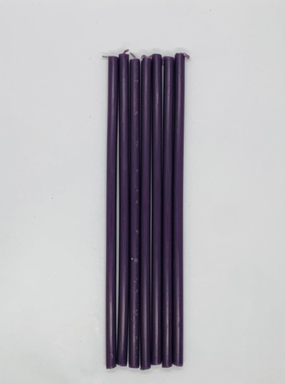 Свеча парафин-70% воск-30% «Фиолетовая» 15см