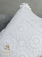 Подушка декоративная "Кружево" белая 45x45x10см от J-LINE