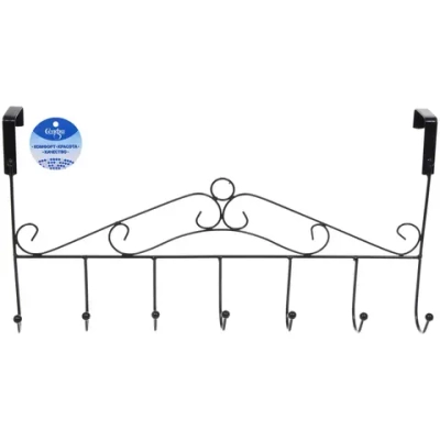 Крючки надверные на планке «ЛОФТ ТАМБЛ», цвет чёрный, 41*22,5см (Лейбл Селфи)