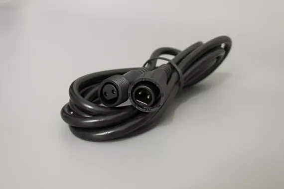 Удлинитель 2 pin, 2 м., черный провод, Teamprof (TPF-EC2-2-B)