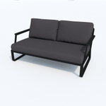 Диван двухместный Ideal Patio ЭСТИВО черный