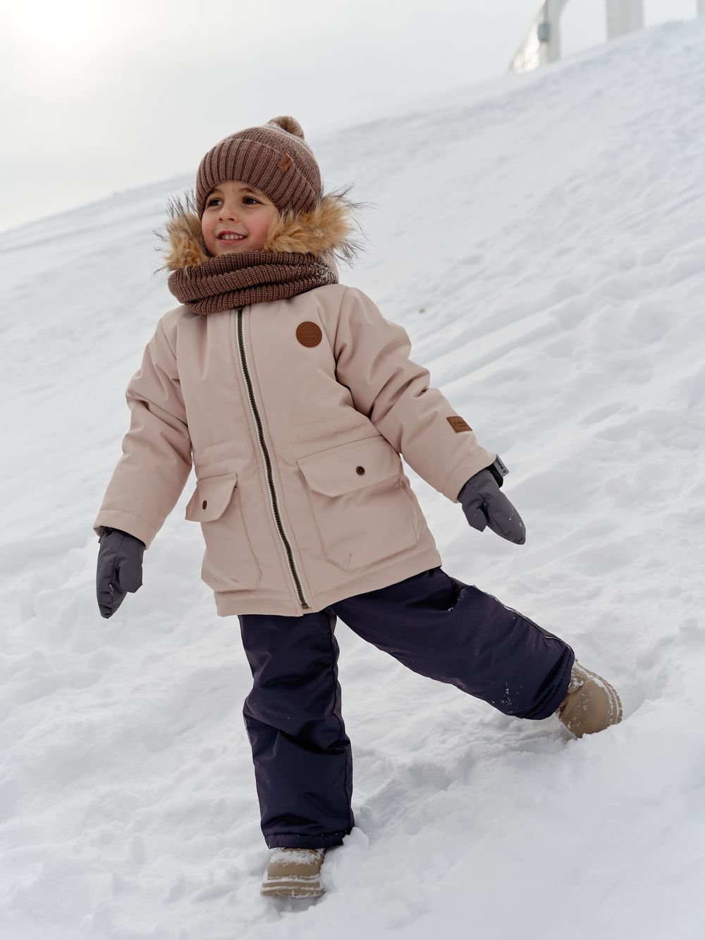 Парка зимняя на меху "Нюд"