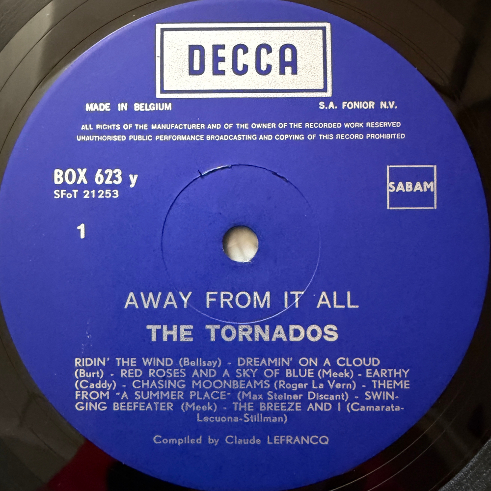 The Tornados ‎– Away From It All 2LP (Бельгия) Т