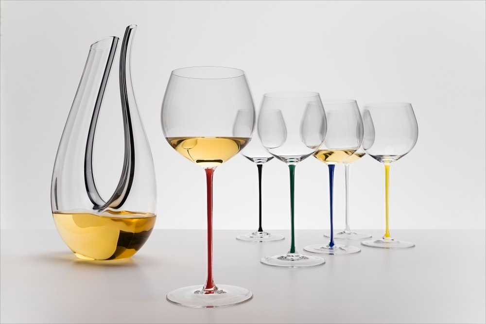 Набор бокалов для белого вина 6шт 620мл Riedel Fatto a Mano Oaked Chardonnay с разноцветными ножками