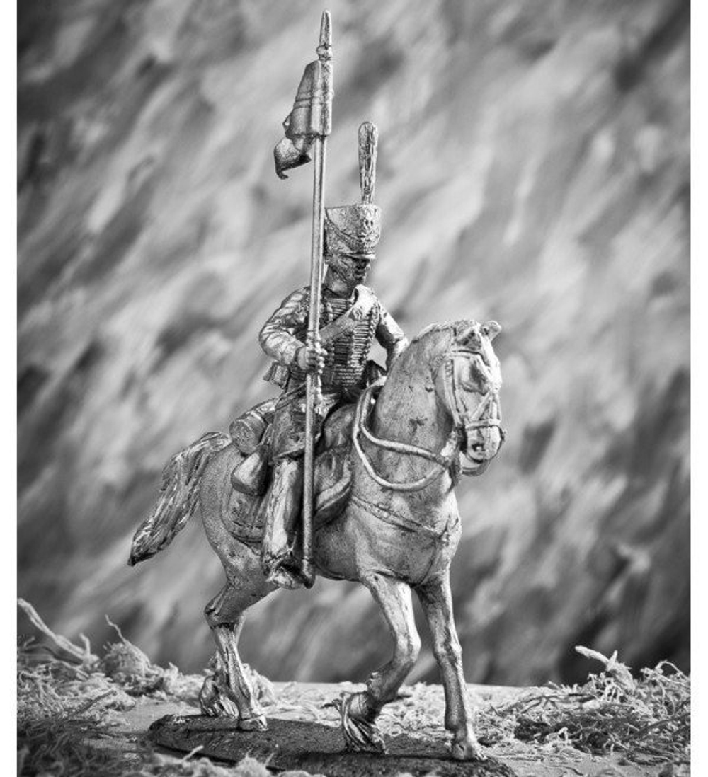 Оловянный солдатик Казак 1-го конного Смертоносного полка Санкт-Петербугского ополчения, 1812-14 г. г.