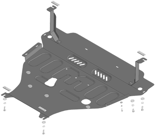 Усиленная защита картера двигателя, КПП (2 мм, сталь) для Geely Okavango 2023- Motodor.74208