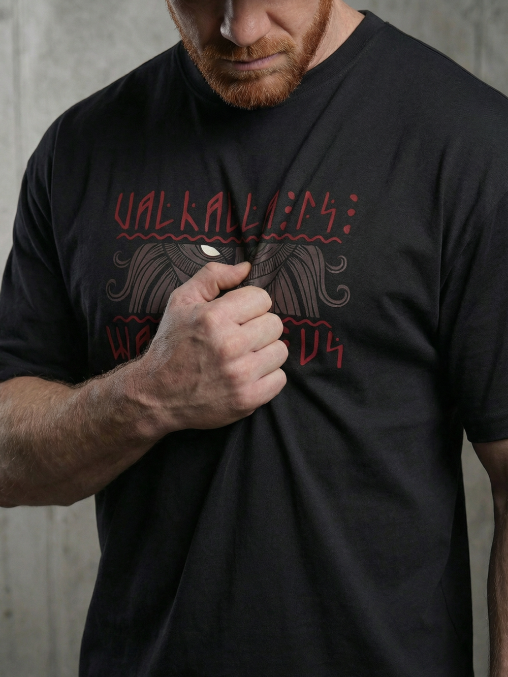 Футболка оверсайз хлопковая мужская LEGENDA Вальхалла черная