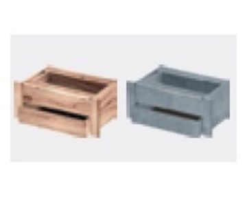 Модуль с ящиками ЭСТА бетон , диамант серый,  крафт табачный