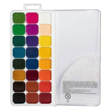 Краски акварельные 24цв. Луч Классика, без кисточки, пластиковая коробка