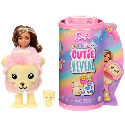 Barbie Cutie Reveal - кукла со львом Челси + питомец HKR21 / артикул   HKR17 HKR21  / GTIN 194735106912