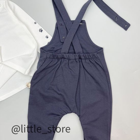 Комбинезон со свитшотом "Лапки" Графит