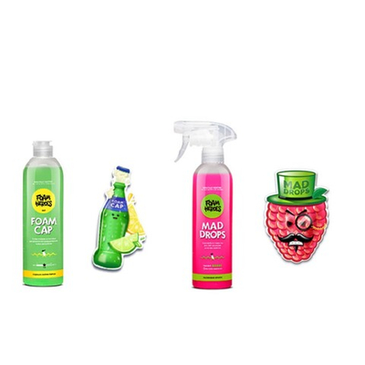 Набор для мойки кузова Foam Cap Sprite + Mad Drops Raspberry