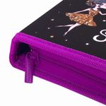 Пенал BRAUBERG, 1 отделение, 2 откидные планки, полиэстер, 21х14 см, "Shiny star", 270312