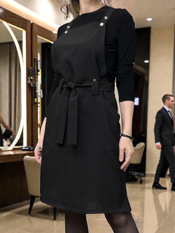 Сарафан из костюмной ткани для парикмахера 