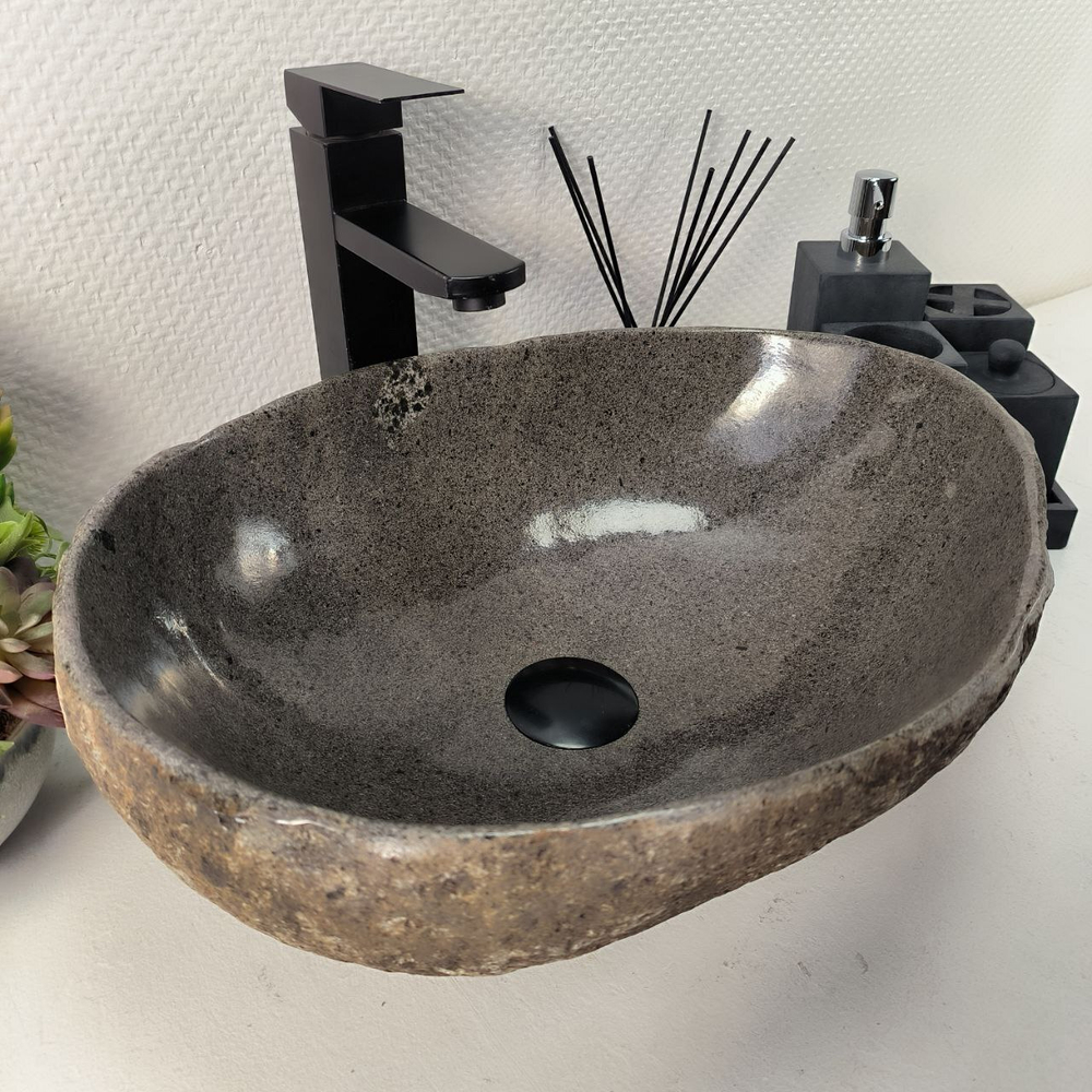 Раковина из речного камня RS-64940 46*35*15 0861