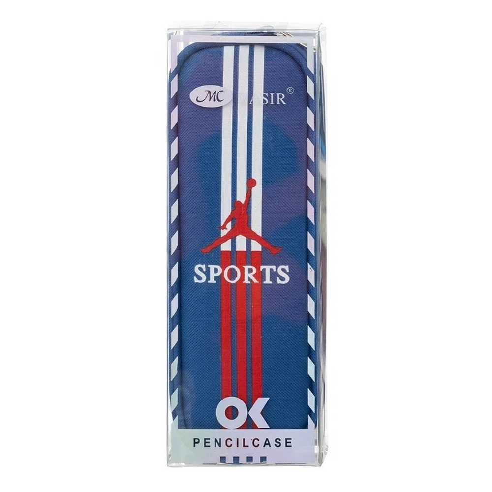 Пенал-косметичка Basir без наполнения, 21,5*7,5*5 см, серия "Спорт", 3 цвета ассорти