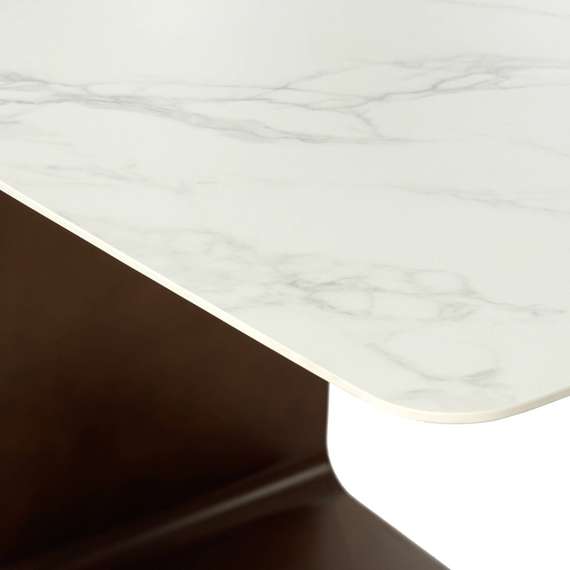 Обеденный стол Axen 200х95 см, белая керамика