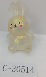 Мякиш Заец сахар с блестками 10 см, 3 цвета микс, с-30514