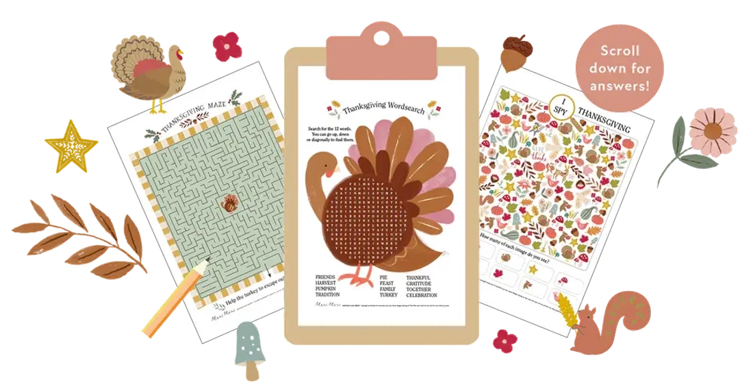 Осенние игры — шаблоны от Meri Meri