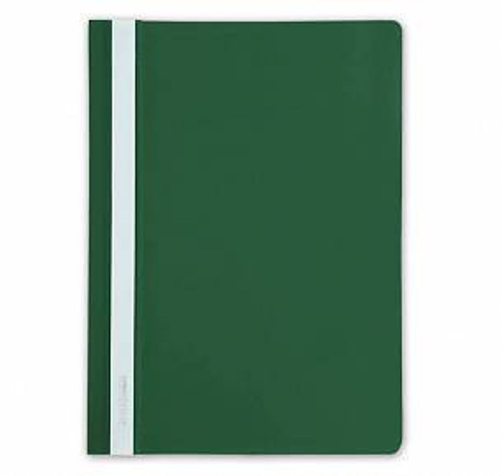 Папка скоросшиватель inФОРМАТ А4 зелен. пластик 150 мкм карман д/маркир.этикет.