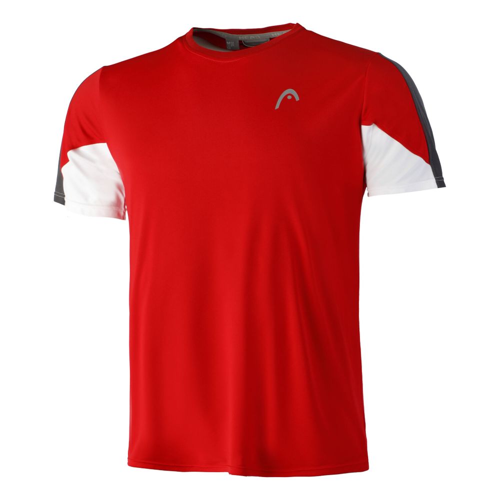 Мужское теннисное поло HEAD Club 22 Tech T-Shirt Men - Red, White