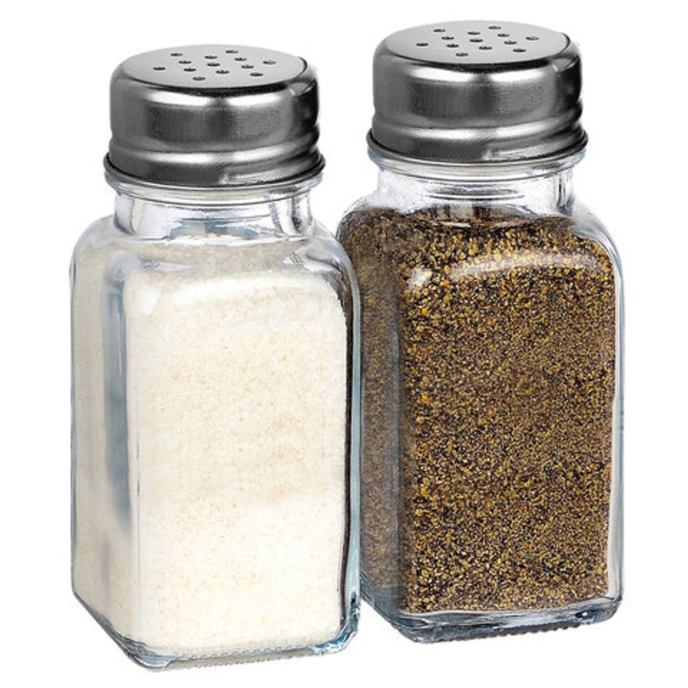 Набор для специй 2х80 мл, CLASSIC, солонка + перечница на подставке, стекло/сталь, WEGLA (ВЕГЛА), 700227