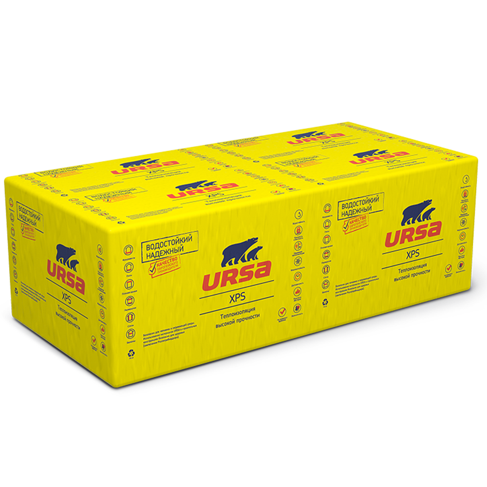 Теплоизоляция Ursa XPS-N-III-I Г4 1200х600х20 мм 18 плит в упаковке