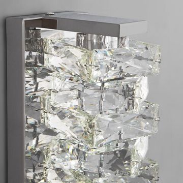 40259 LED/ настенный светильник/ хром/ прозрачный хрусталь Strotskis