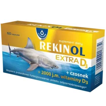 Oleofarm Rekinol Extra D3 диетическая добавка, 60 капсул