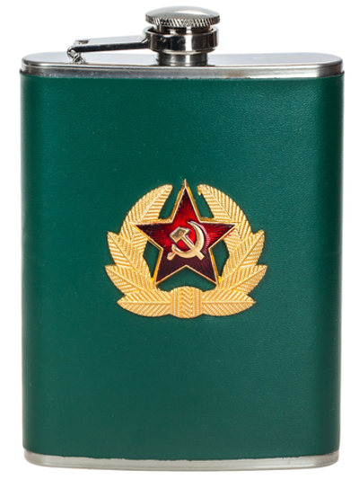 Нержавеющая фляжка с кокардой СА