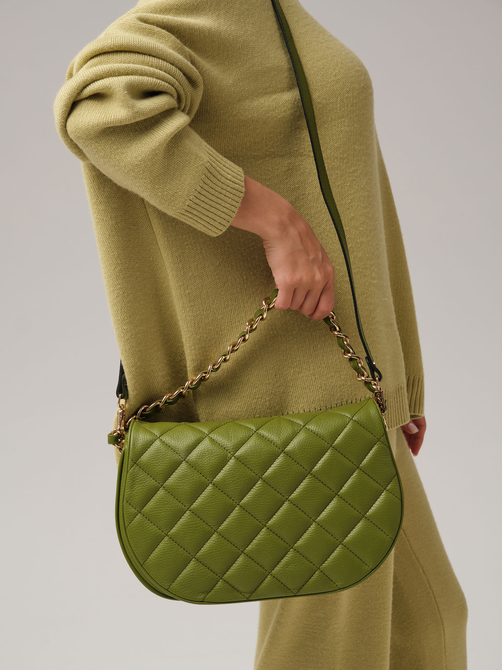 Кожаная сумка Azaro 30788 зеленый бамбук