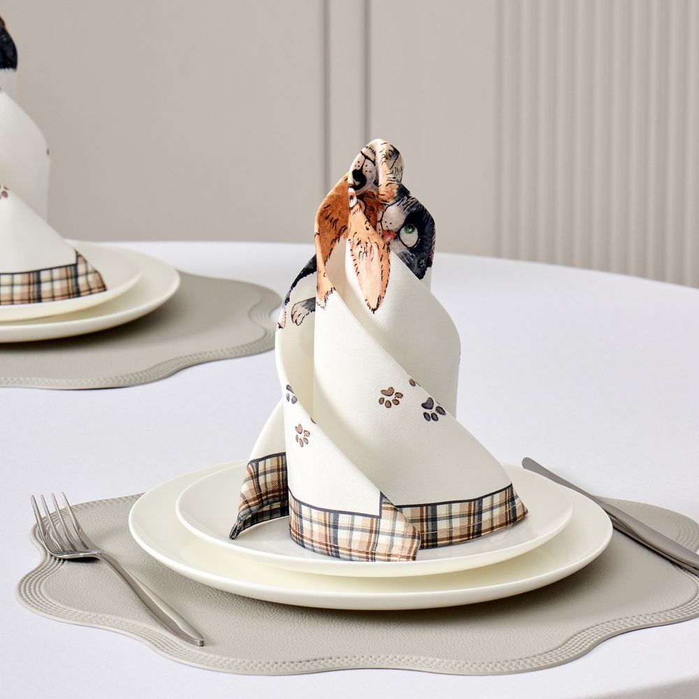 НАБОР САЛФЕТОК ИЗ 2-Х ШТ "ДРУЖБА",40Х40СМ, 100% ХЛОПОК,ТВИЛ, БЕЛЫЙ