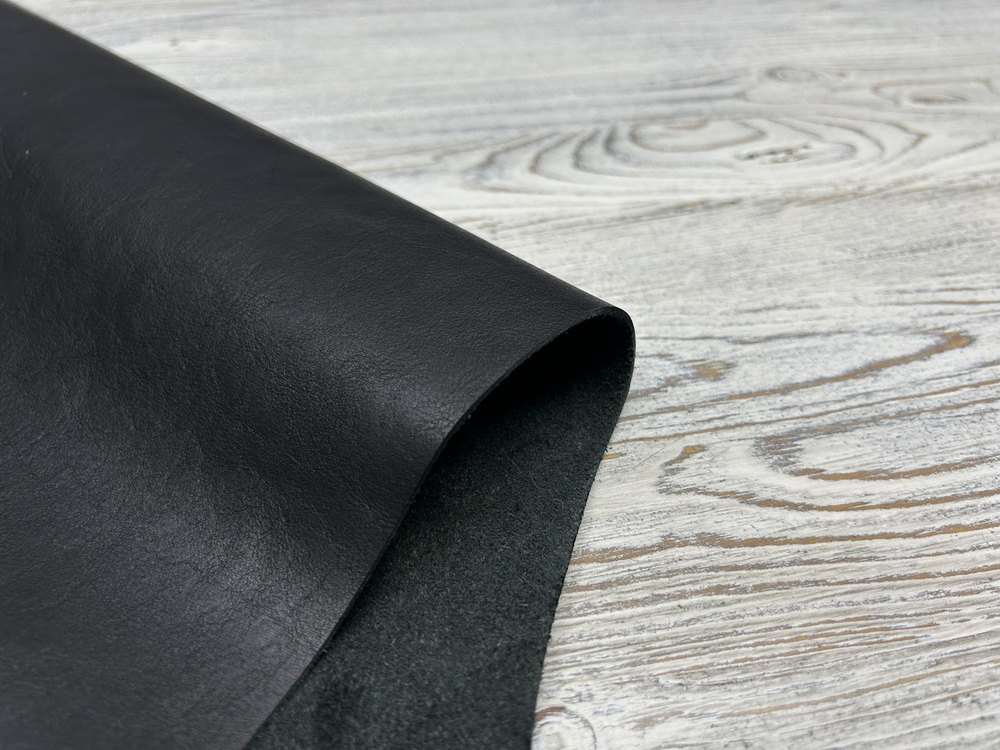 Кожа для винтажных дорогих изделий Буфало цв. Черный / Buffalo Vintage Nero