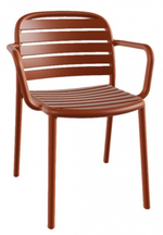 Кресло пластиковое Papatya Tarabya-K, янтарно-оранжевый