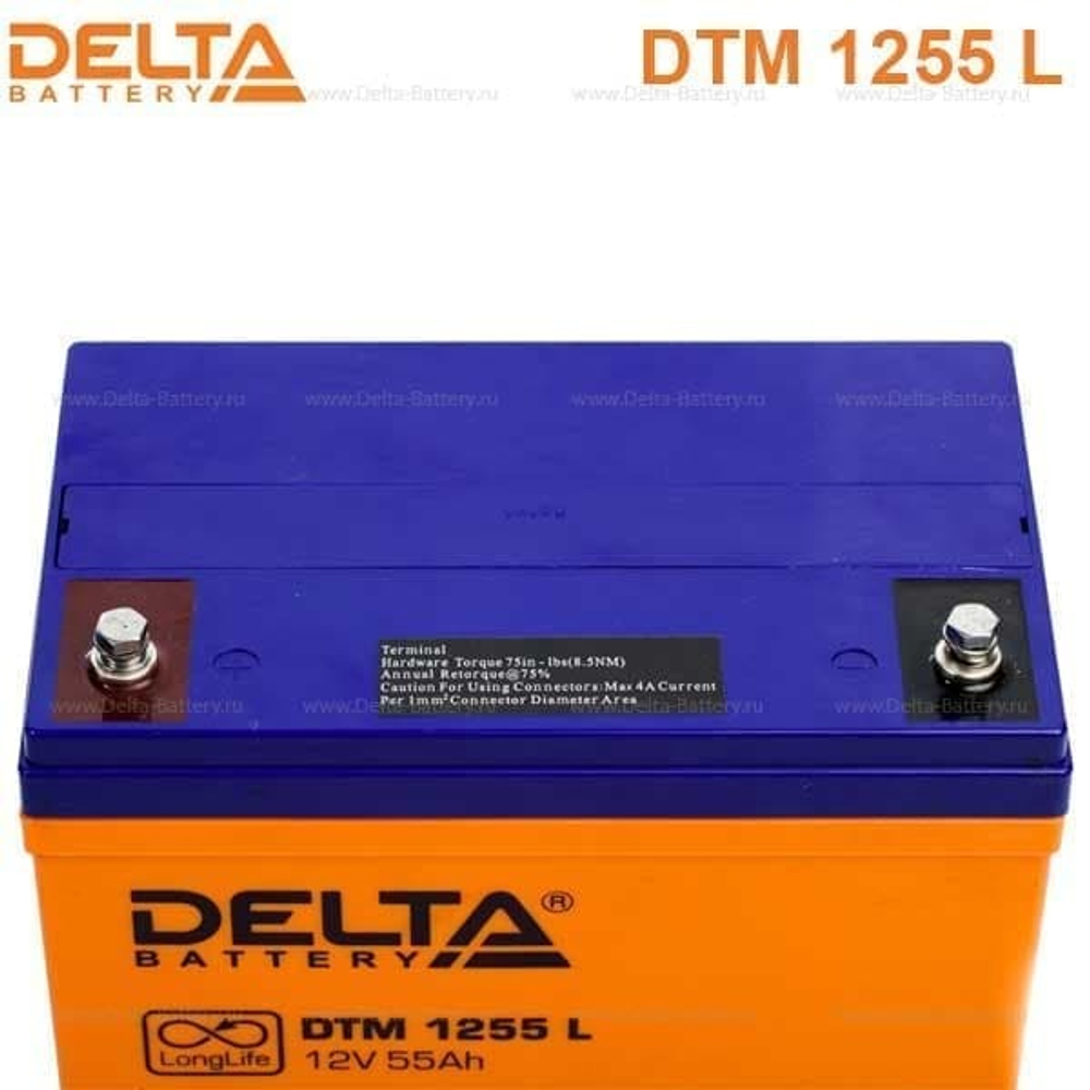 Аккумуляторная батарея Delta DTM 1255 L (12V / 55Ah)