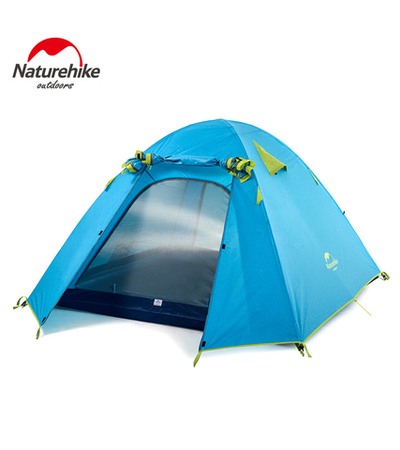 Палатка Naturehike P-Series 2-местная, алюминиевый каркас, голубая