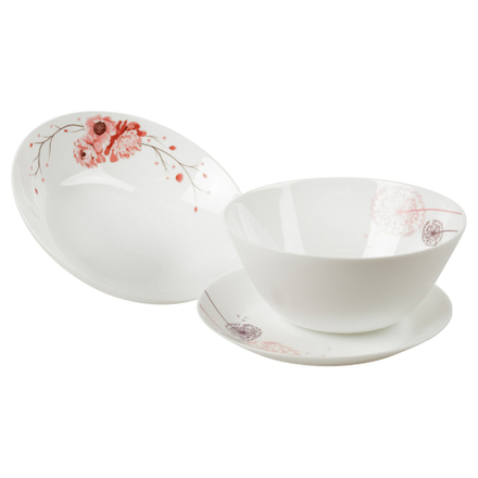 Тарелка White Fox WF-STD19 Summertime десертная опаловая с деколью 19 см.