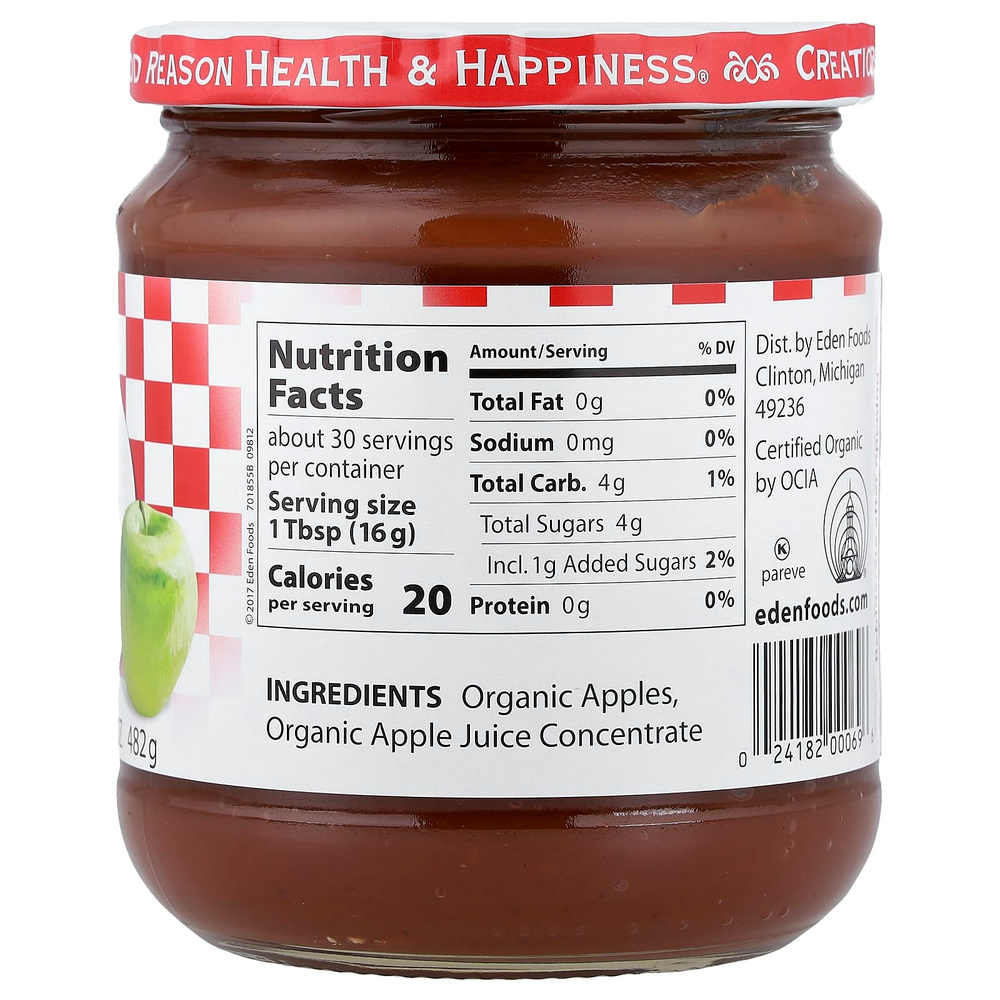 Eden Foods, органический яблочный спред, 482 г (17 унций)
