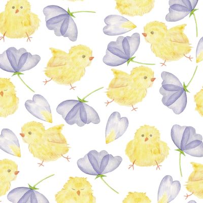 Цыплята с цветами