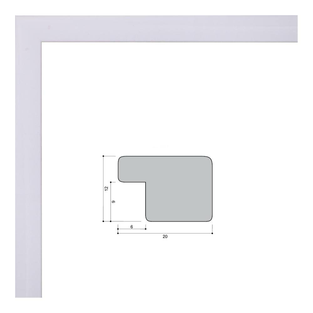 Фоторамка пластиковая 21х30 см, белый, без фактуры, арт. 2130.144274