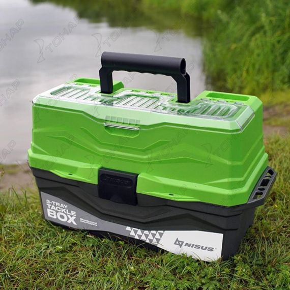 Ящик для снастей NISUS Tackle Box трехполочный зеленый (N-TB-3-G)