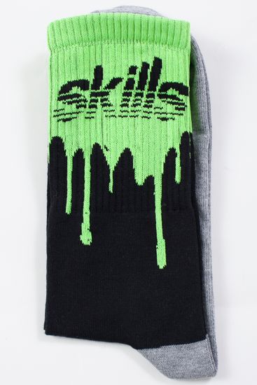 Носки SKILLS Alien (Черный Зелёный)