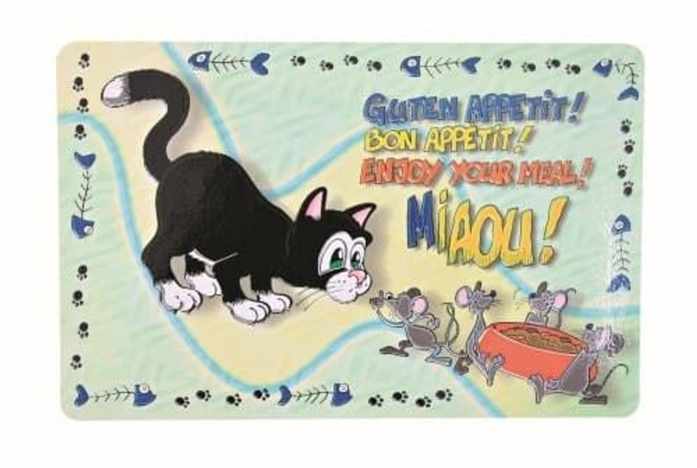 Коврик под миску (Trixie) "Enjoy your Meal" 44*28см Коврик под миску (Trixie) "Enjoy your Meal" 44*28см