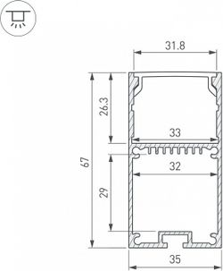 Профиль накладной Arlight SL-LINE 042902