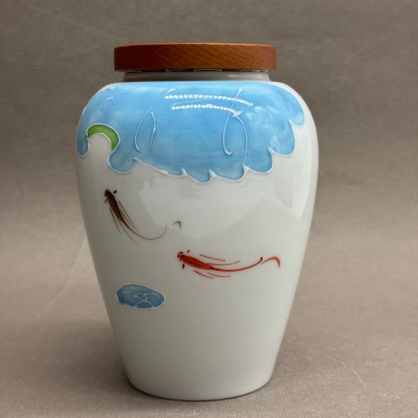 Чайница Рыбки, фарфор, 500мл