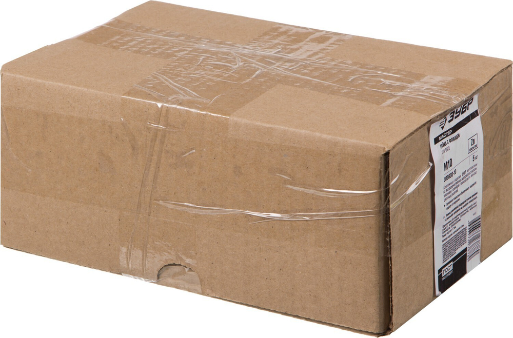 ЗУБР DIN 6923, кл. пр. 6, M10, цинк, 5 кг, гайка с фланцем (303630-10)