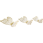 Набор наклеек «Волшебные бабочки» 12 шт, золото