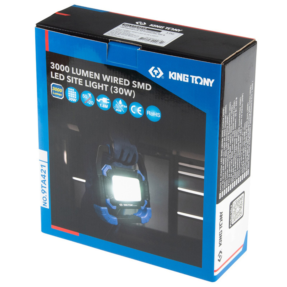 KING TONY (9TA421A) Фонарь-прожектор светодиодный, 220 В, 3000 люмен